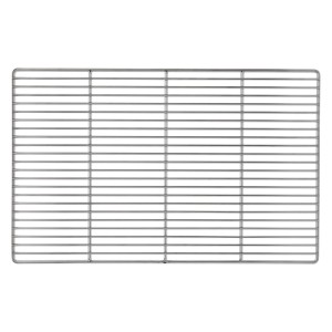 Rechteckiger Edelstahl Grillrost 54x34 cm für Grills. Robustes Grillzubehör mit feinem Gittermuster.