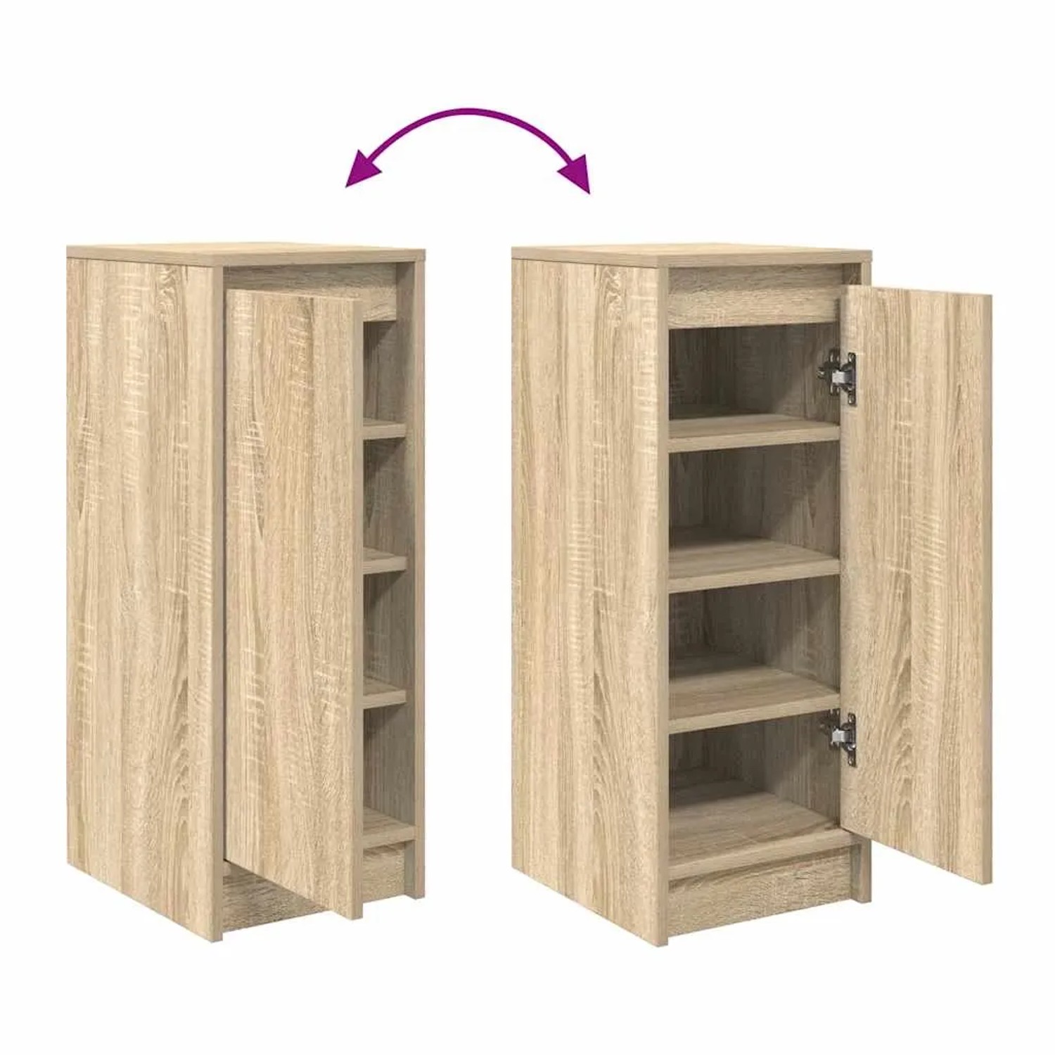 vidaXL Schuhschrank Sonoma-Eiche 29,5x34x76 cm Holzwerkstoff 861861_9