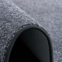 Detailansicht: Runder, anthrazitfarbener Snapstyle Teppich Shine aus weichem Velours.