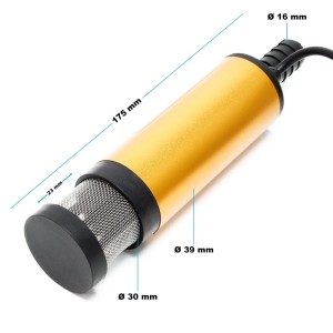Wiltec Mini Pumpe 12L/Min 8700U/Min Mit Ansauggitter Tauchpumpe Wasser Dieselöl