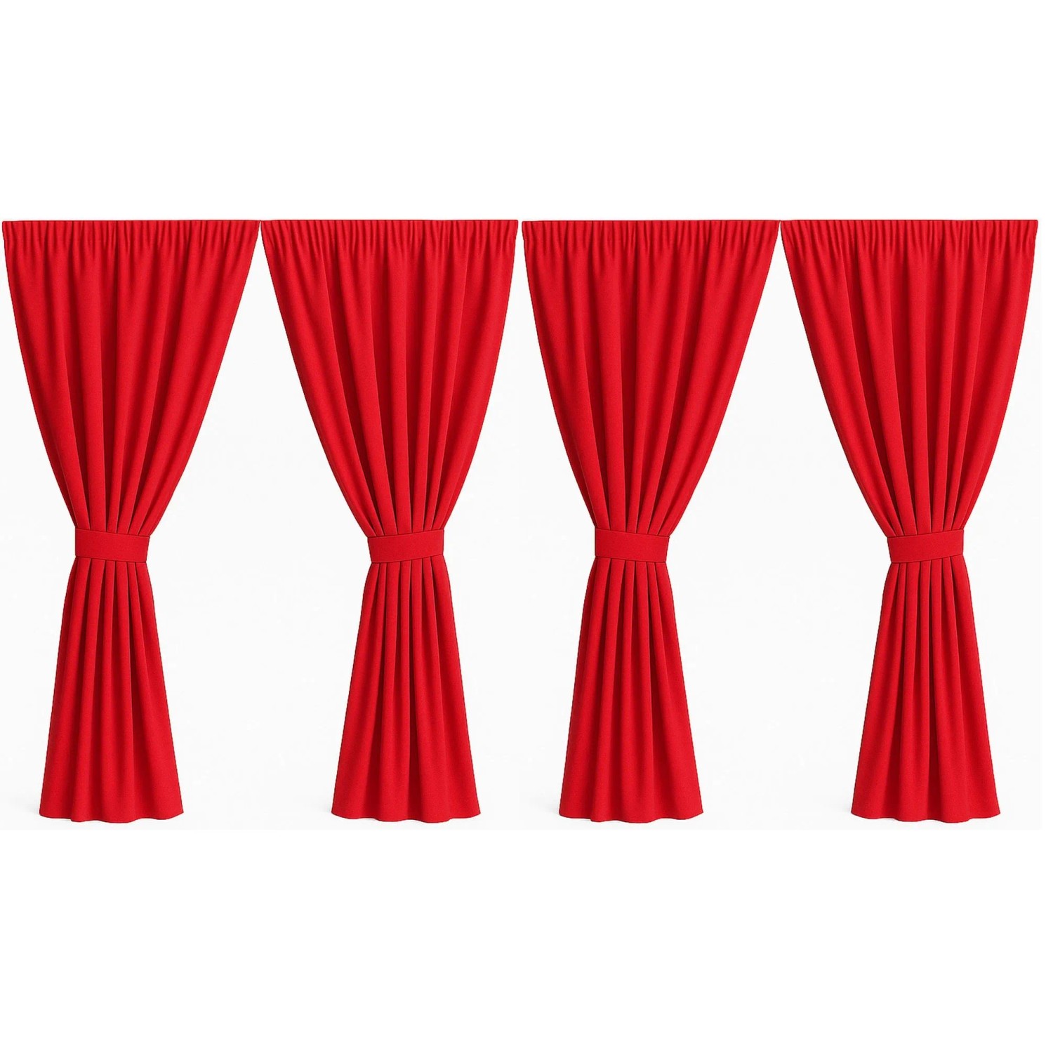 Setgarden Curtain Garden Outdoor Vorhang    4 x 155 × 200 cm – Balkon Vorhang 1tlg Rot