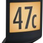Paulmann Padea LED-Außenwandleuchte mit Sensor, anthrazit, mit Hausnummer 47c