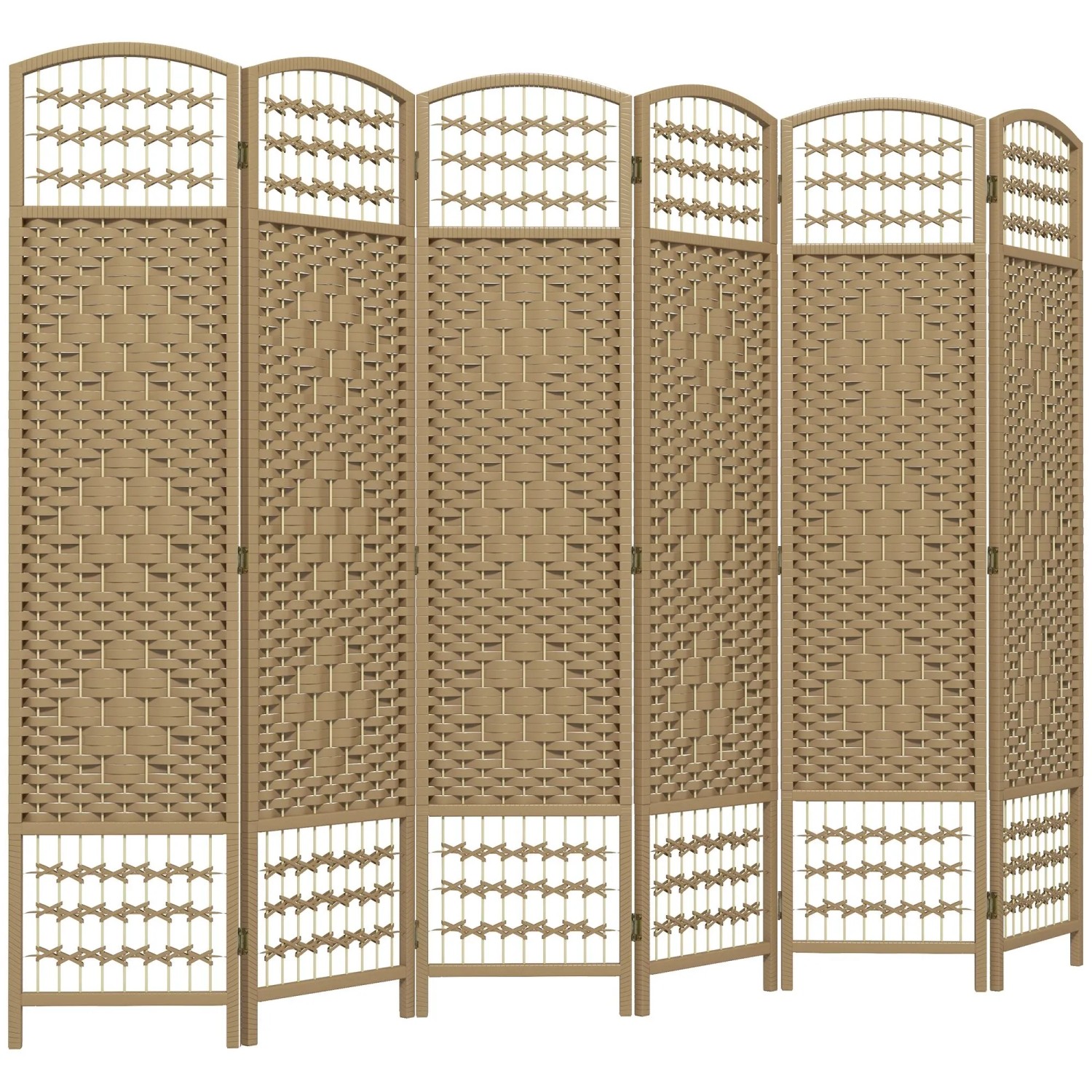 HOMCOM Paravent Kiefernholz 240 x 1,5 x 170 cm Naturholz