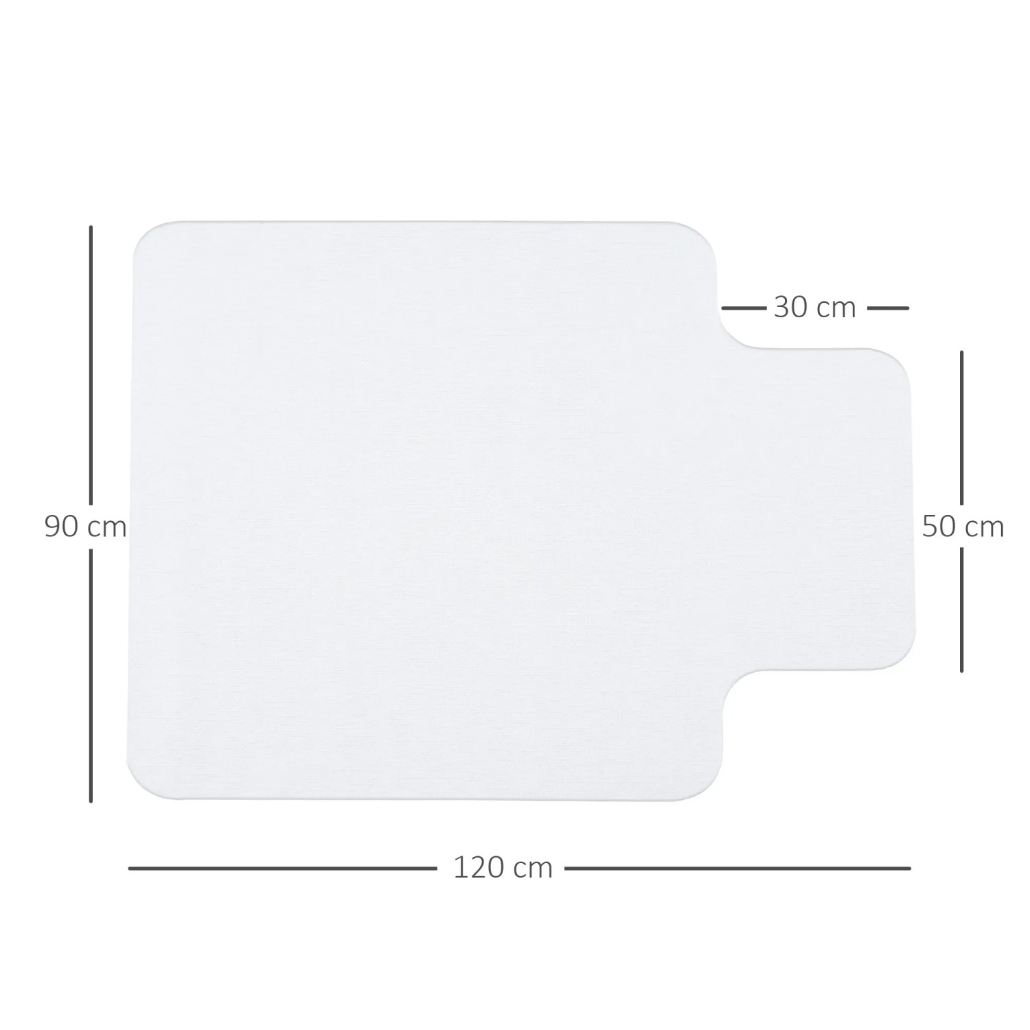 Transparente HOMCOM Bodenschutzmatte 90x120cm für Bürostuhl, schützt den Boden vor Kratzern.