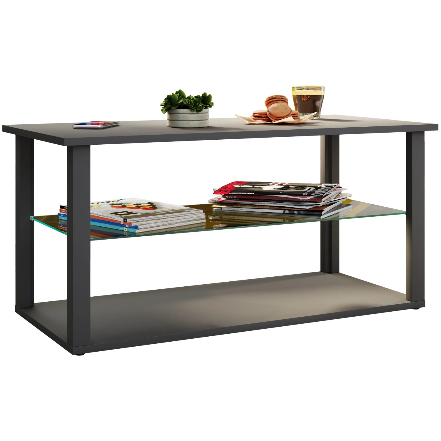 Vcm Beistelltisch & Couchtisch Wanilo Anthrazit
