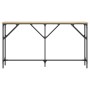 vidaXL Konsolentisch Sonoma-Eiche, 140 cm breit, mit schwarzem Metallgestell.