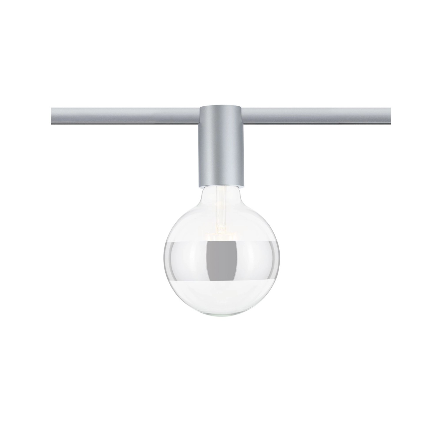 Paulmann URail Spot Ceiling Socket, Chrom matt, E27 Fassung, dimmbar, ohne Leuchtmittel.