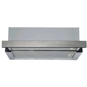 PKM Einbau-Dunstabzugshaube UBH6002-AH in Silber, ausziehbar, mit Edelstahlblende.