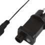 Schwarzer Stecker für LED Projektor Schneeflocken Außen-Dekoleuchte mit 3 m Zuleitung.