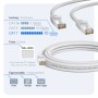 Weißes hb-digital CAT 7 Patchkabel, 10m, mit RJ45 Stecker. Netzwerktechnik für hohe Datenübertragung.