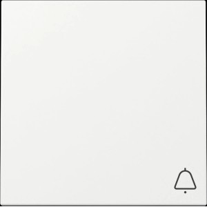 Gira Zentralplatte Wippe Klingel, reinweiß, für Schalter und Taster.