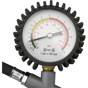 Güde Reifenfüller 12/1 m: Manometer mit Schlauch für Kompressoren zur Reifendruckkontrolle.