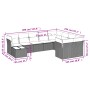 vidaXL Garten-Sofagarnitur, 10-teilig, schwarz, Poly Rattan, mit Maßen. Ideal für Terrasse und Garten.