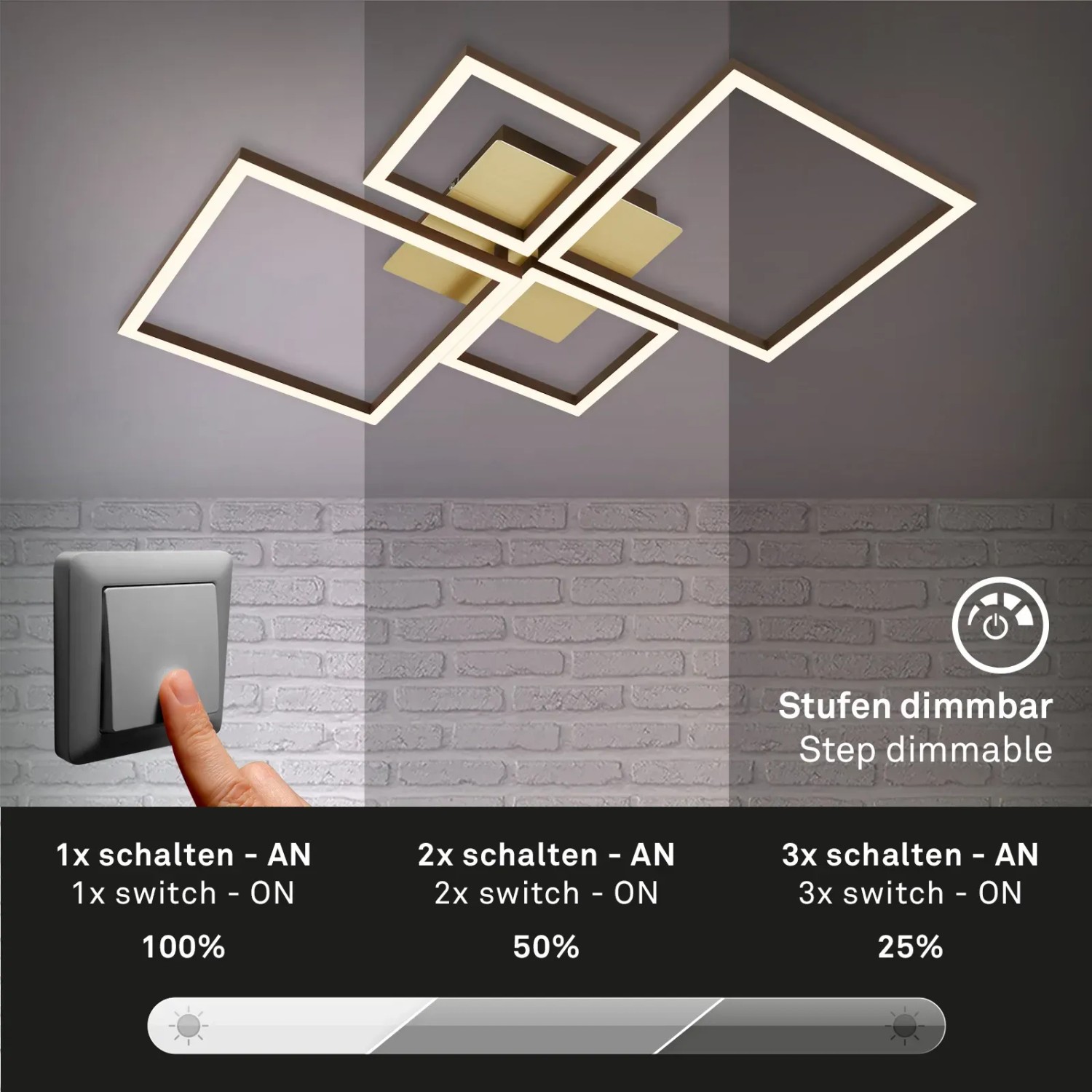 Brilo Led Deckenleuchte Dimmbar