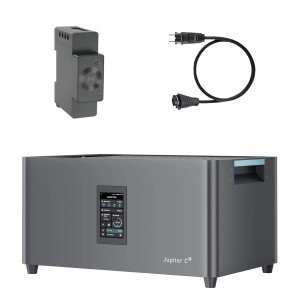 Marstek Balkonkraftwerk-Speicher Jupiter C Plus 2.56 kWh mit Wechselrichter, Smart Meter und Anschlusskabel.