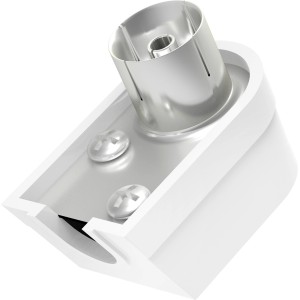 Hama Antennenkupplung Koax-Winkel, schraubbar, weiß, für Antennenkabel.