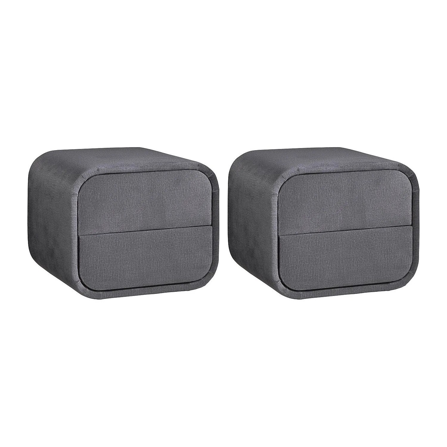 Vente-unique Nachttisch Venalora Grau 45.5 cm