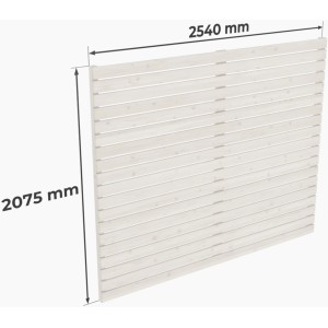 Holzbrüder Carport Seitenwand Ralf, Fichte, reinweiß, 207,5x254cm, Zubehör für Carports.