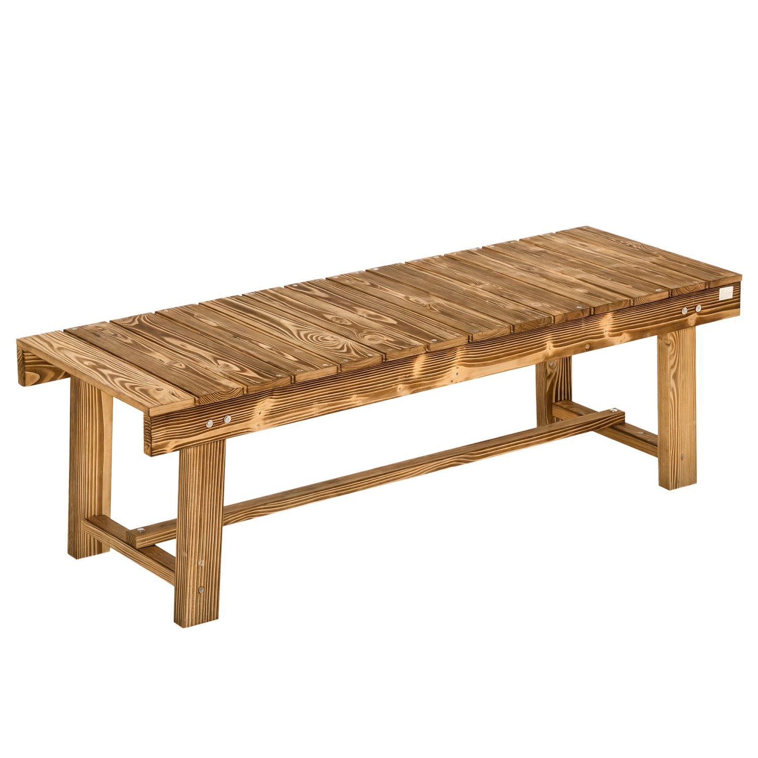 Outsunny Gartenbank Tannenholz Braun 110L x 38B x 35H cm günstig online kaufen