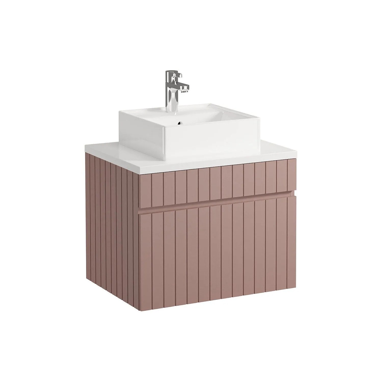 Vente-unique Einzelwaschtisch Satara Puderrosa 60 cm