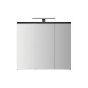 Jokey Spiegelschrank Arda LED 72 cm x 68 cm Schwarz Hochglanz