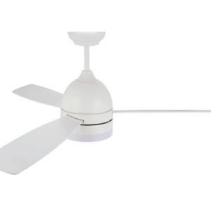 Weißer Lucci Air Deckenventilator Vector 122 cm mit 3 Flügeln, LED-Beleuchtung und Fernbedienung. Energiesparend & laufruhig.