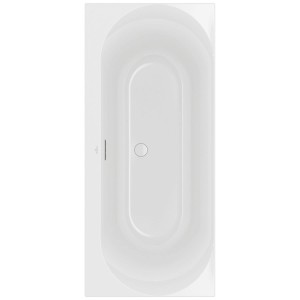 Villeroy & Boch Rechteckwanne Loop & Friends, 170x75 cm, Oval Duo, Weiß Alpin, Acryl-Badewanne.