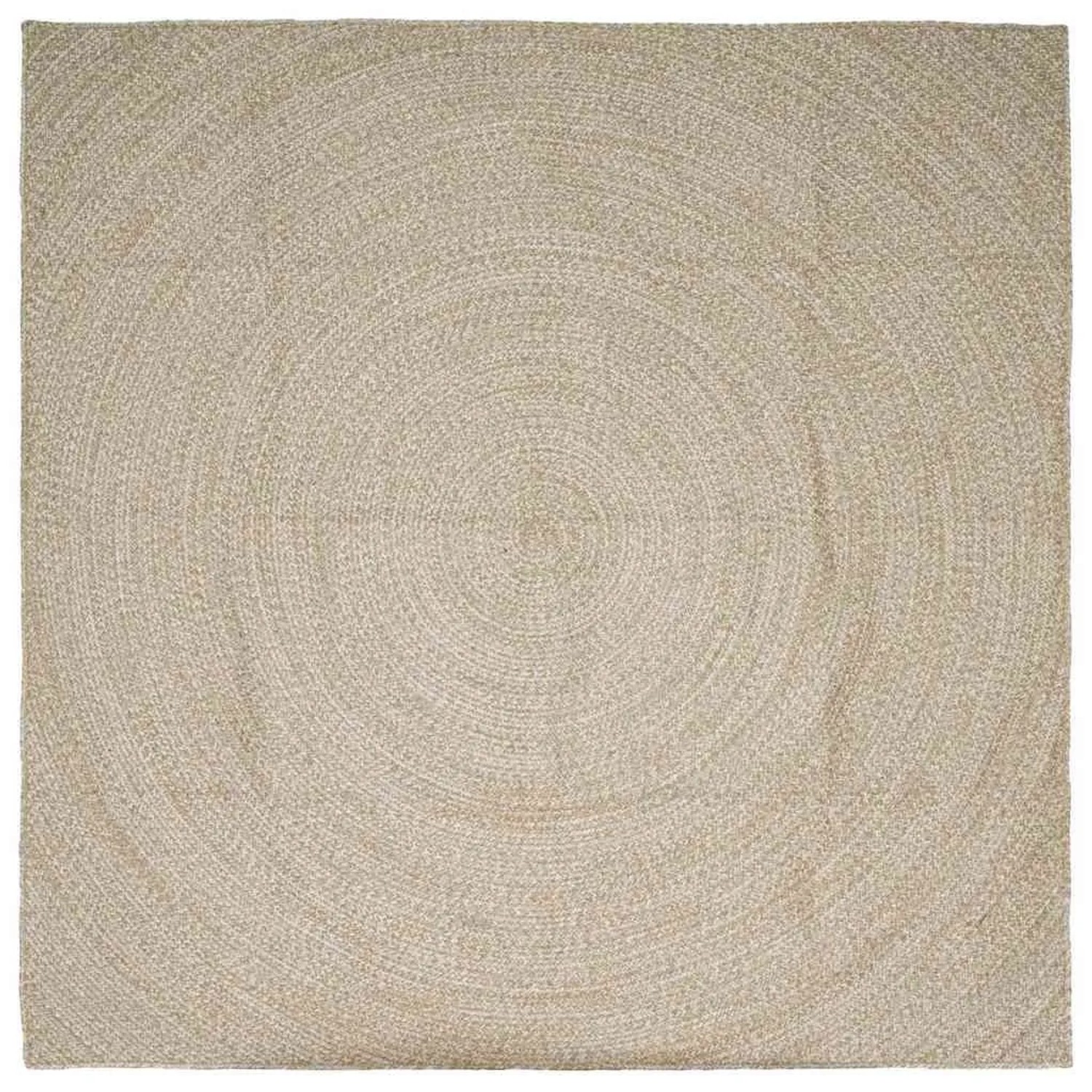vidaXL Bereichsteppiche Natur und Weiß 300 x 300 cm Jute 42010612