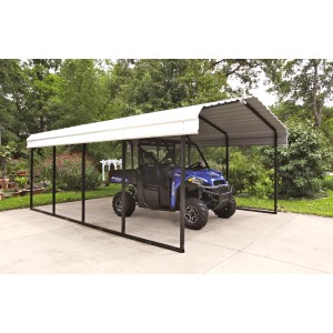 ShelterLogic Carport Neapel 610 cm x 370 cm Schwarz/Grau