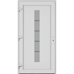 Roro Haustür OAE 1202 Aluverbund Weiß-Anthrazit 110 cm x 210 cm DIN L