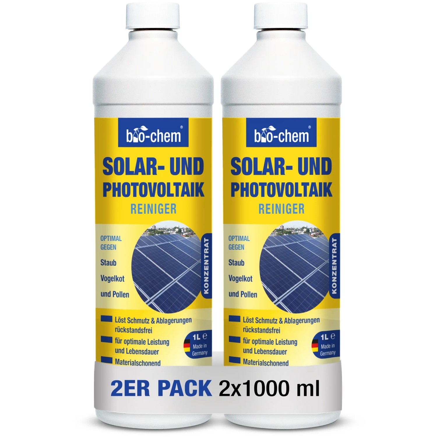 bio-chem Solar- und Photovoltaikreiniger 2x 1, Konzentrat für Solarmodule