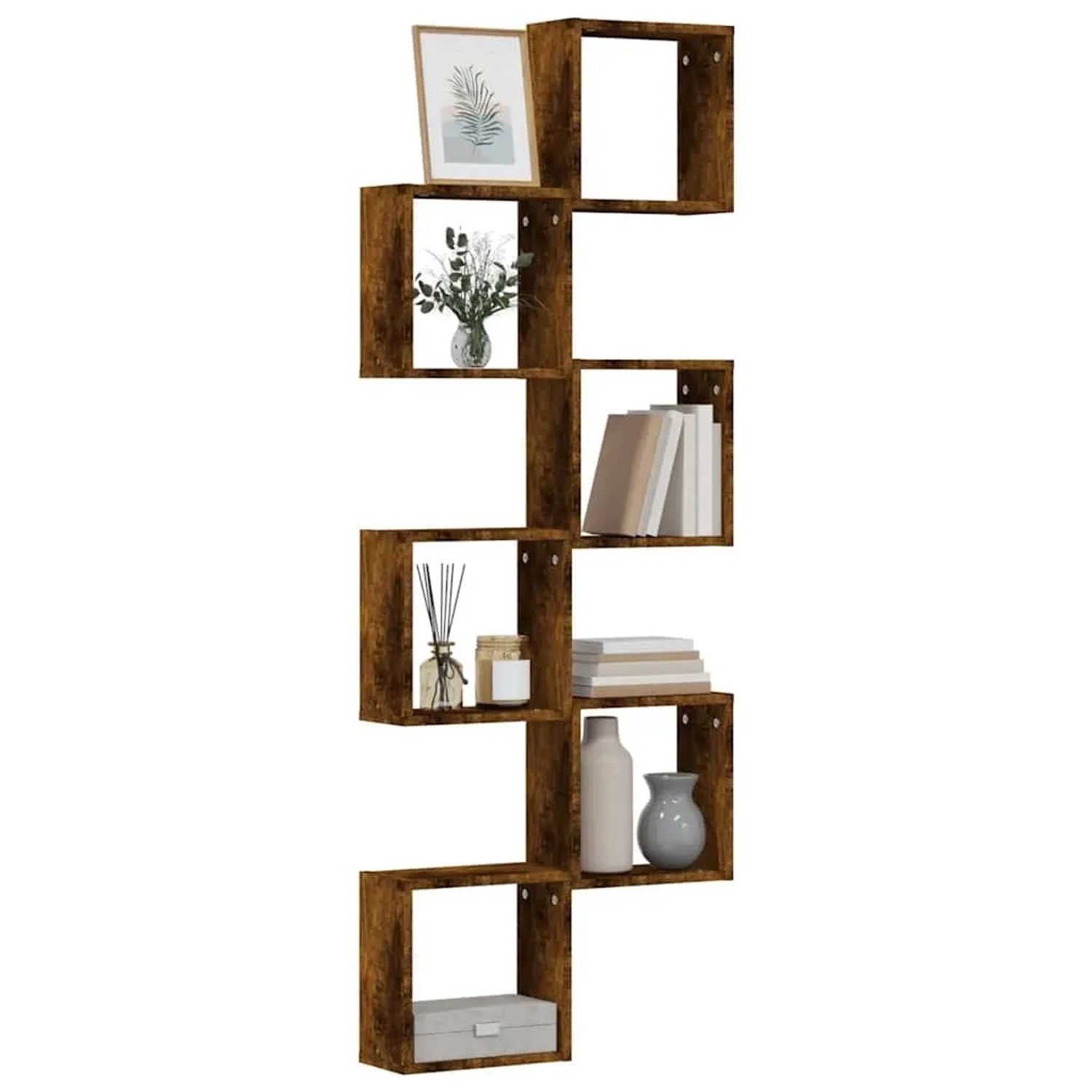 vidaXL Würfelregale 6 Stk Räuchereiche 30x15x30 cm 815881_2
