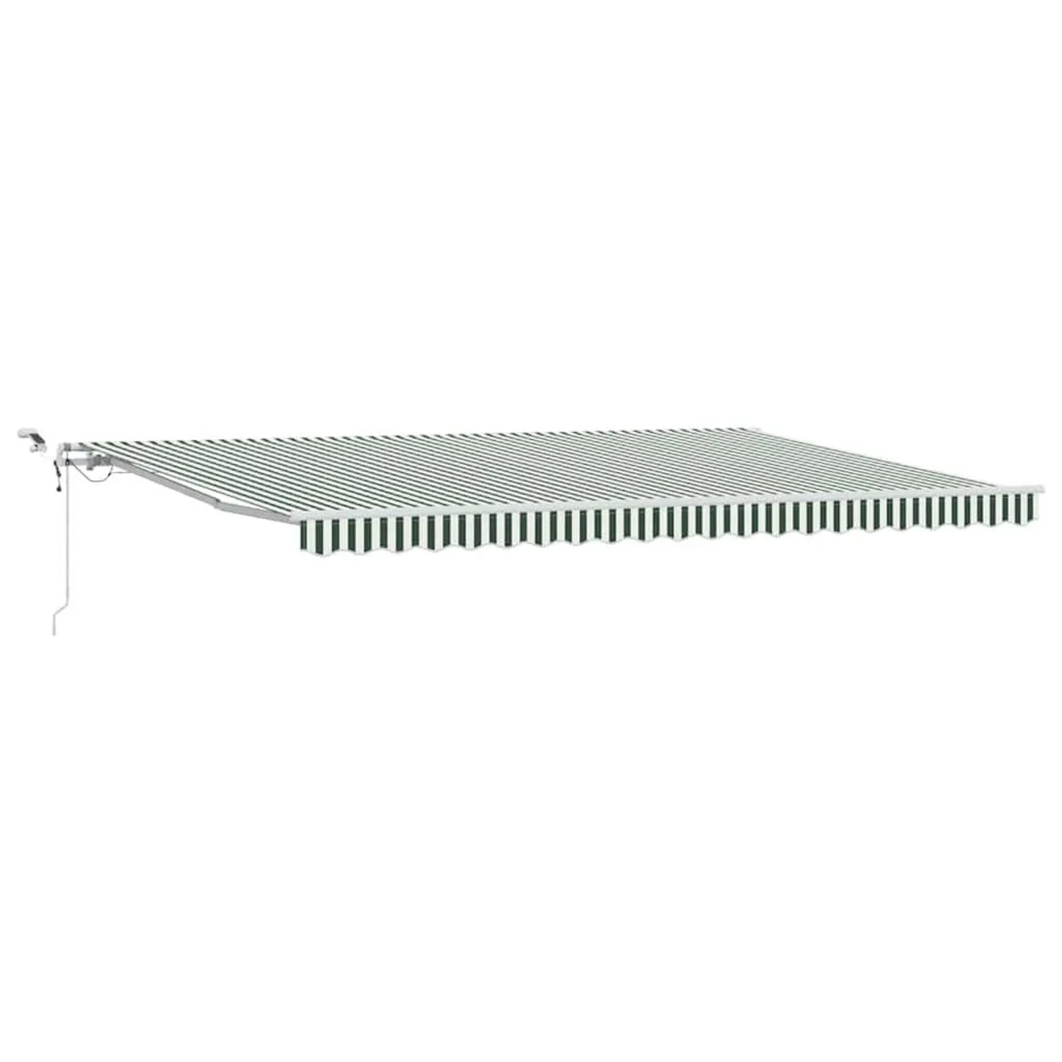 vidaXL Einziehbare Markise Grün und Weiß 500 x 350 cm 3331584