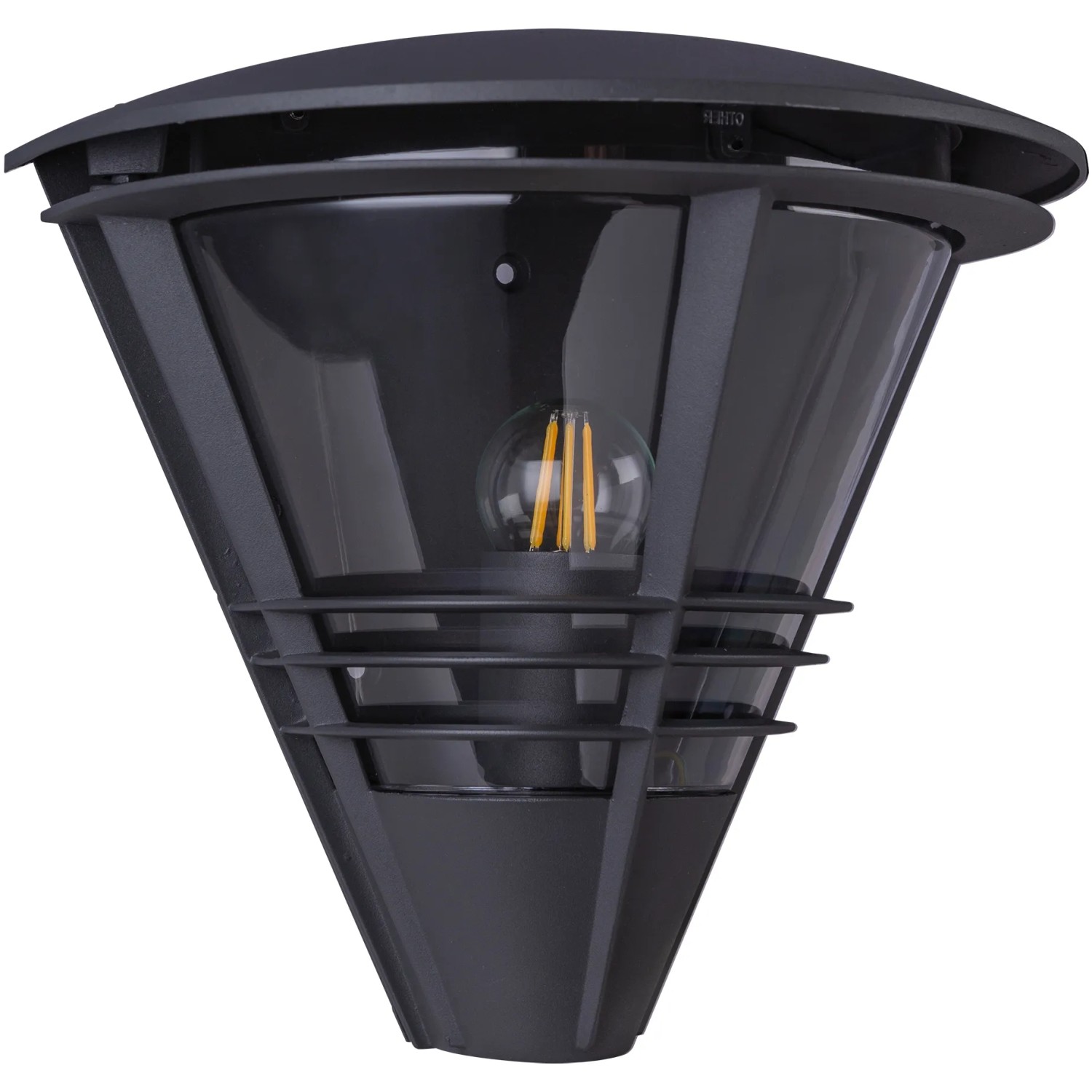 Globo Salla Außenleuchte, anthrazitfarbene Aluminium-Wandleuchte im konischen Design.