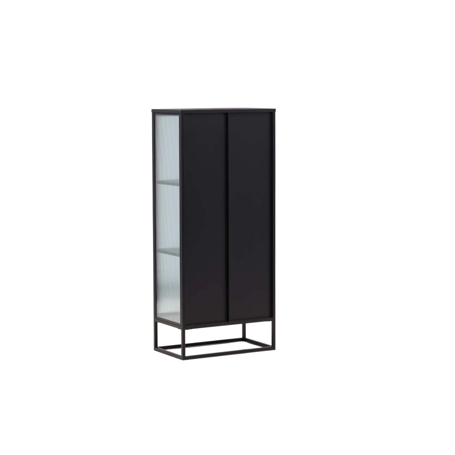 ebuy24 Garis Vitrinenschrank 2 Glastüren Schwarz günstig online kaufen