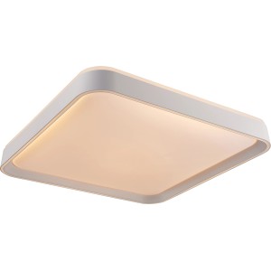 Quadratische LED-Deckenleuchte Shining Saturn von MegaLight, 48W, mit abgerundeten Ecken.