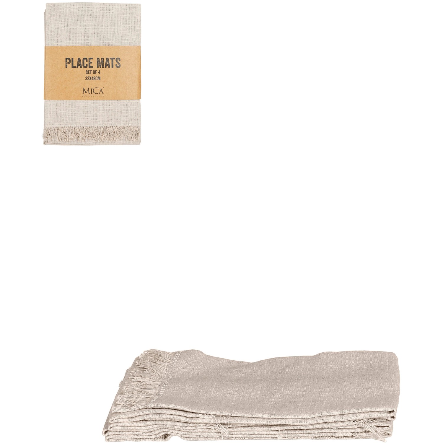 Mica Decorations Villia Placemat Beige 48 cm x 33 cm 4er-Set günstig online kaufen