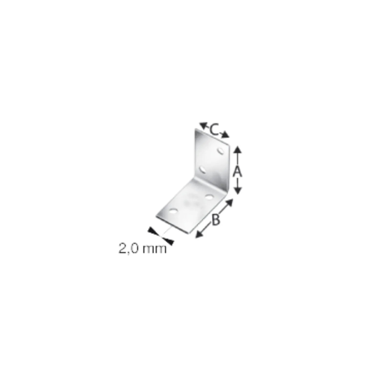 Simpson Winkelverbinder ANPS 40x40x2x25 mm Stahl Feuerverzinkt
