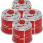 Evocamp Gaskartuschen 4er-Set, Butan/Propan, 500g, mit Schraubventil für Campingkocher und Gasgrills.