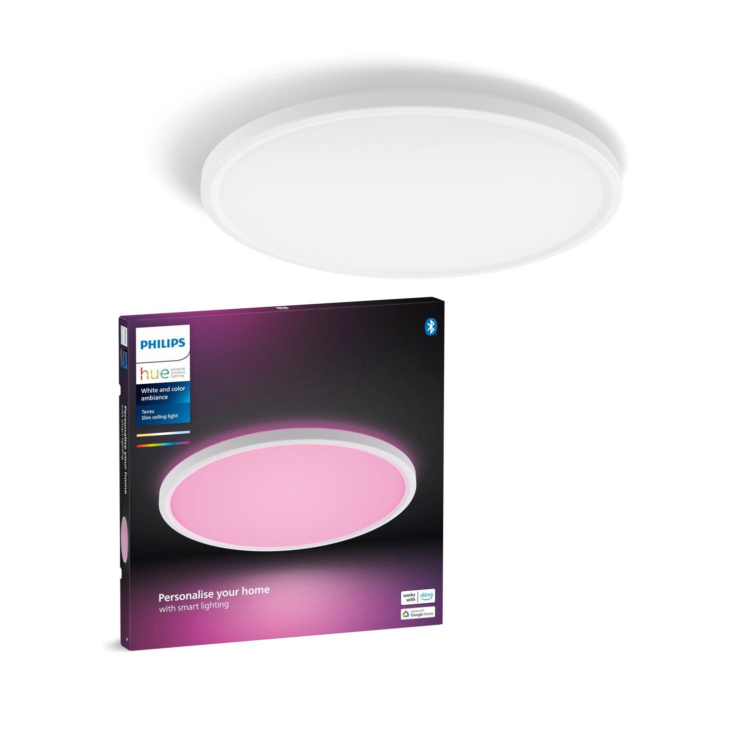 Thumbnail - Philips Hue LED-Panel Tento White & Color Ambiance M Weiß Ø 42,1 cm