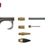 Einhell Ausblaspistolen-Set, 7-teilig, mit Pistole, Düsen und Adaptern für Kompressoren.