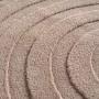 Detailaufnahme: Beiger Ayyildiz Kurzflorteppich Pompei mit 3D-Relief, moderne Teppich-Optik.
