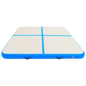 vidaXL Aufblasbare Gymnastikmatte mit Pumpe 200x200x10 cm PVC Blau 92695
