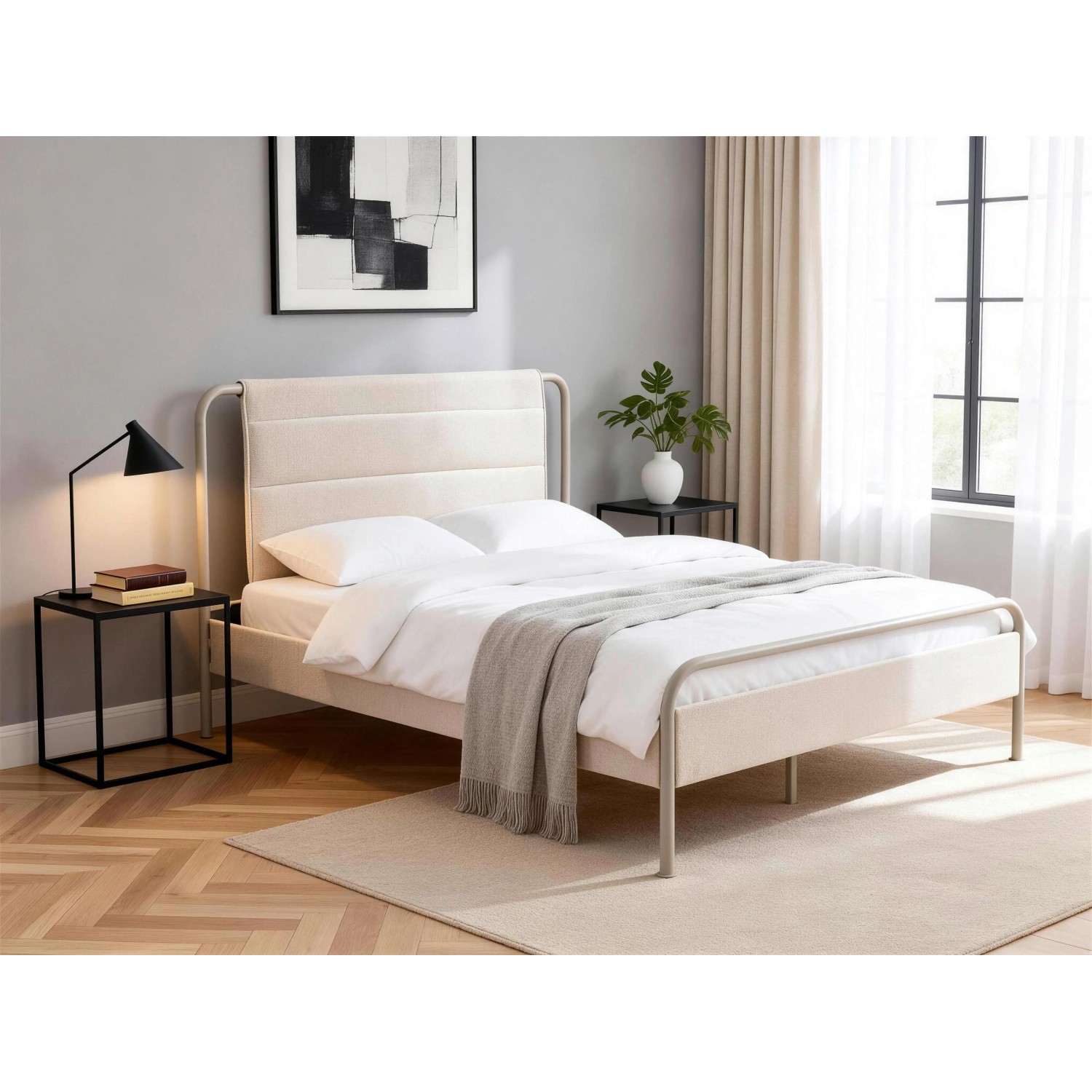 Based Metallbett Lono Kaschmir ca. 140x200cm