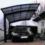 Schwarzes Ximax Alu Einzelcarport Portoforte Typ 60 mit Auto. Wetterfester Unterstand für PKW.