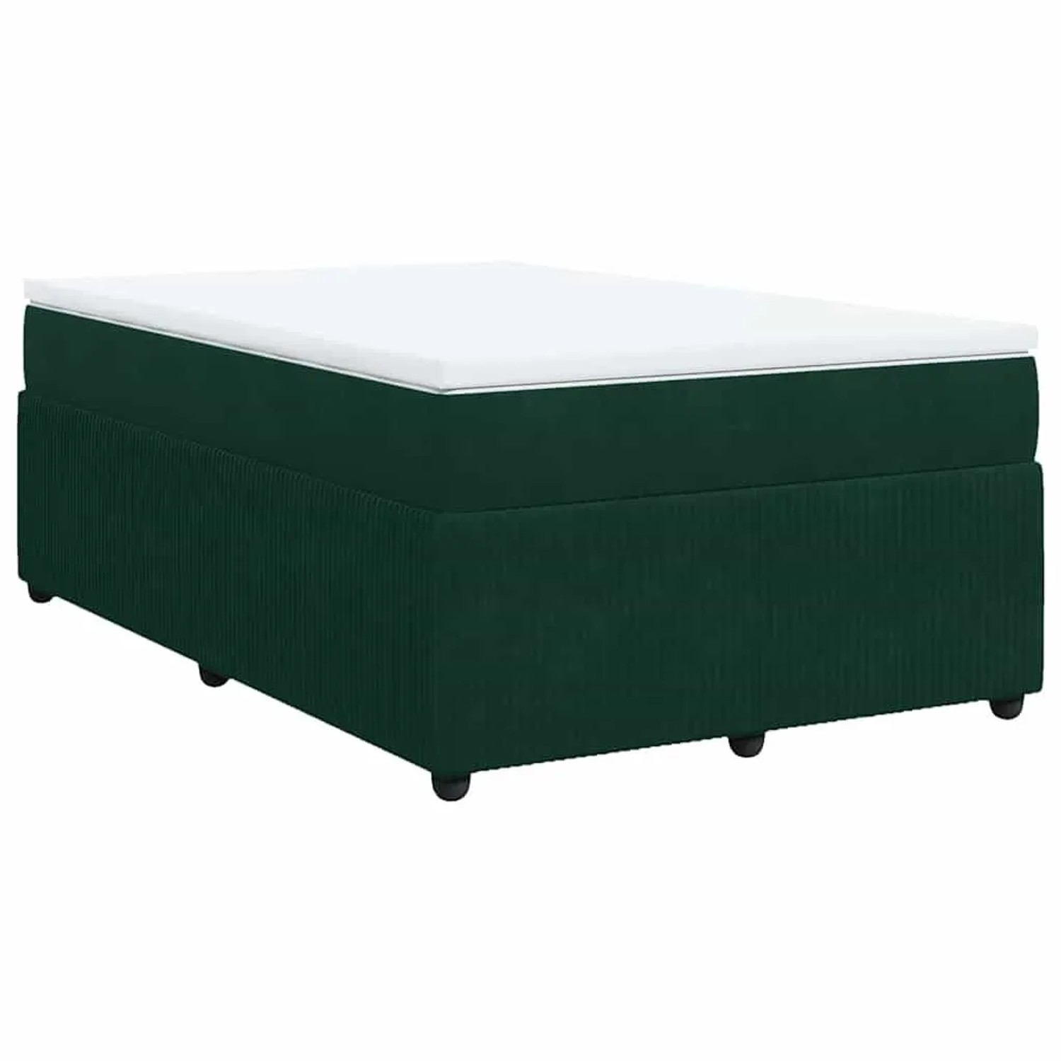 vidaXL Boxspringbett mit Matratze Dunkelgrün 120x190 cm Samt 3285629 günstig online kaufen
