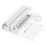 Relaxdays Kabelkanal Stahl Weiß 2er Set 10 cm x 43 cm x 10 cm 750 g