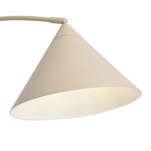 QAZQA Retro Stehlampe Beige mit Weißer Innenseite Triangolo