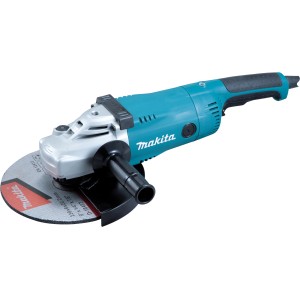 Makita Winkelschleifer GA9020RF, 230mm, 2200W, mit Schleifscheibe und Seitengriff.