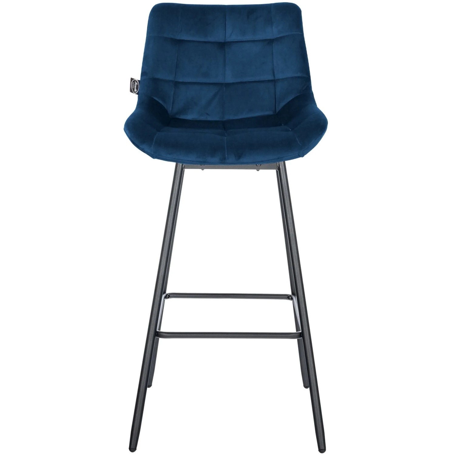 DELUKE 4er Set Barhocker VISEN Samt Blau 49x56x105cm Barstuhl Mit Lehne Drehbar Tresenhocker Tresenstuhl
